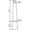 Dekorativ puller | st�lr�r � 168 / 96 mm | fastmonteret, til indst�bning i beton med jordanker, total l�ngde ca. 1050 mm | uden �je